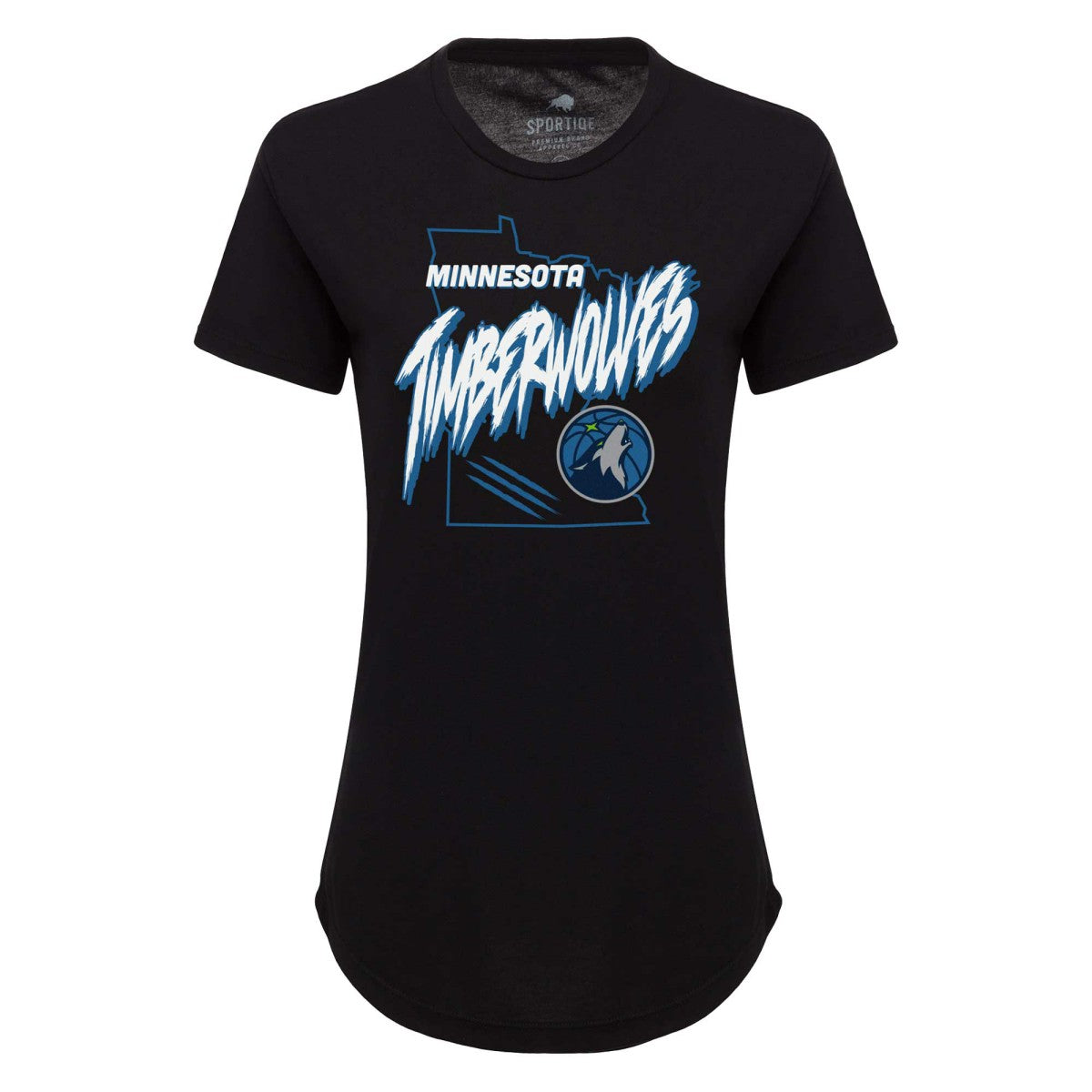 Minnesota Timberwolves Sportiqe Women's Phoebe Super Soft Tri-Blend T-Shirt New