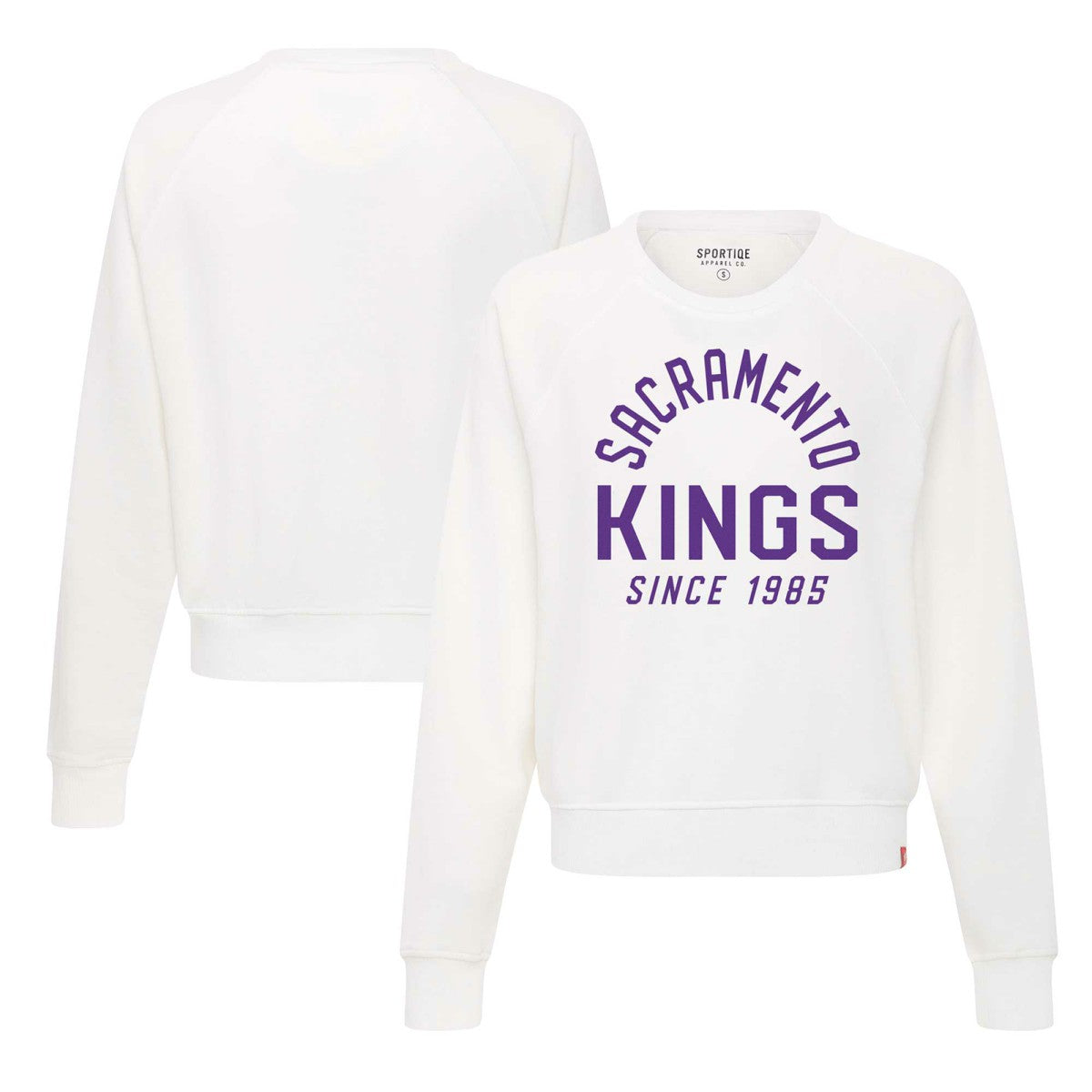 Sacramento Kings Sportiqe Women's Ashlyn Super Soft Raglan Pullover Sweatshirt On Sale