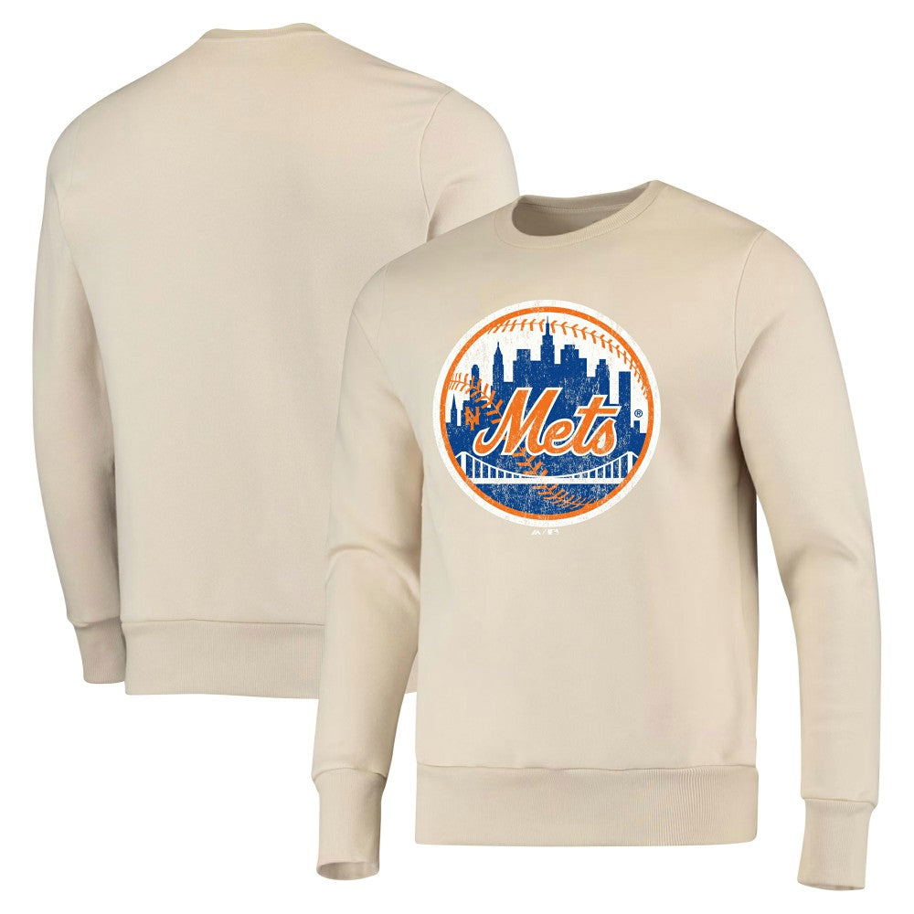 New York Mets Majestic Threads Fleece Pullover Sweatshirt | MLB Discount
