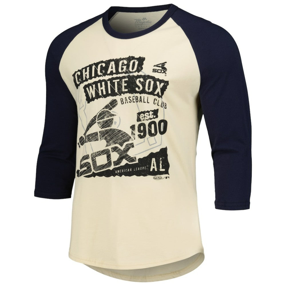 Chicago White Sox Majestic Threads Raglan 3/4-Sleeve T-Shirt | MLB Online