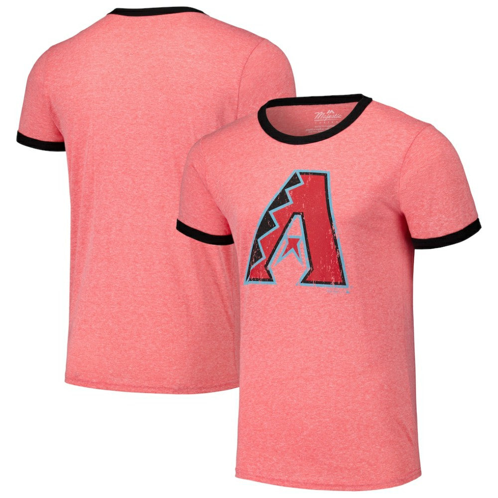 Arizona Diamondbacks Majestic Threads Ringer Tri-Blend T-Shirt | MLB Sale