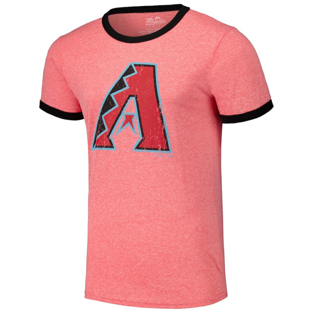 Arizona Diamondbacks Majestic Threads Ringer Tri-Blend T-Shirt | MLB Sale