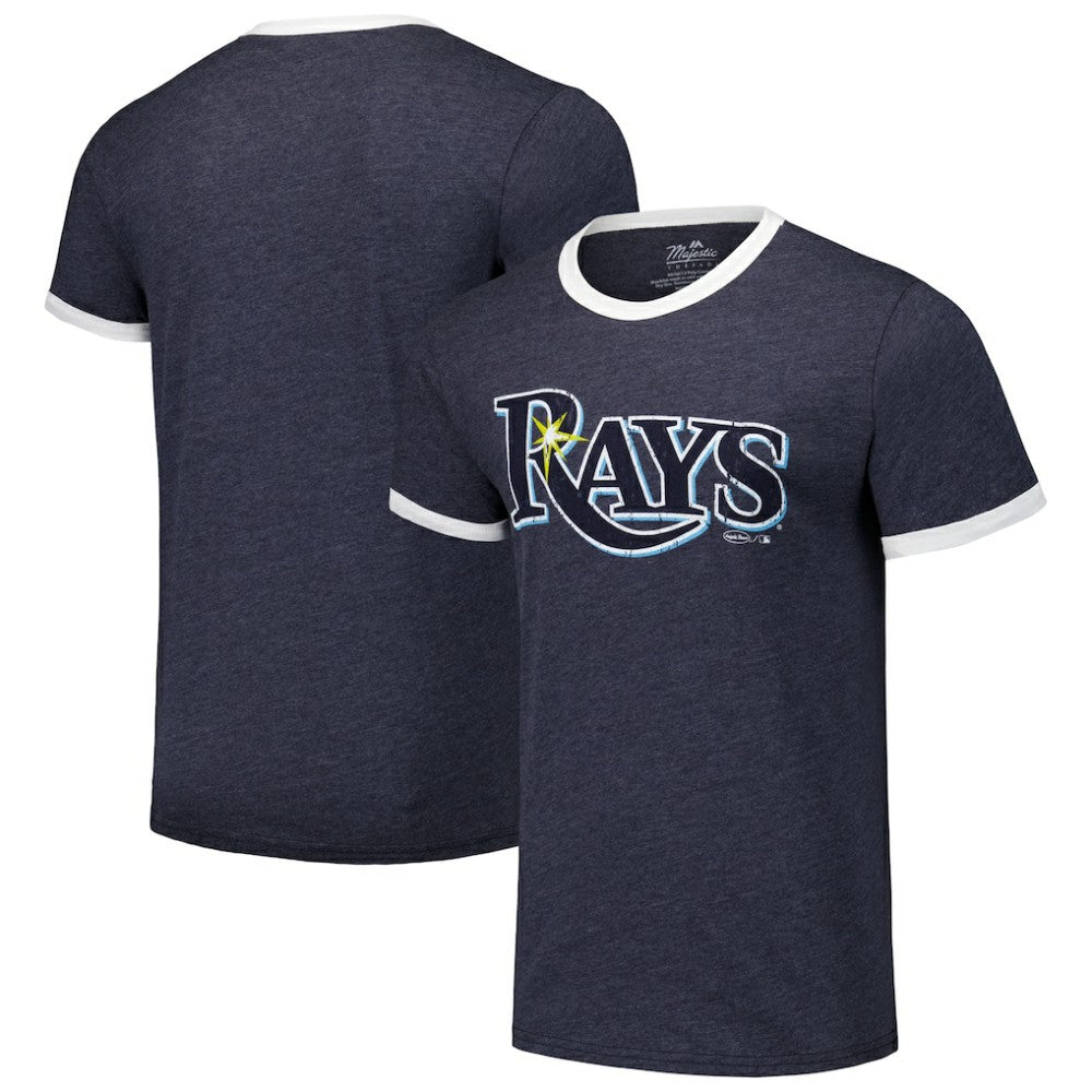 Tampa Bay Rays Majestic Threads Ringer Tri-Blend T-Shirt | MLB Discount