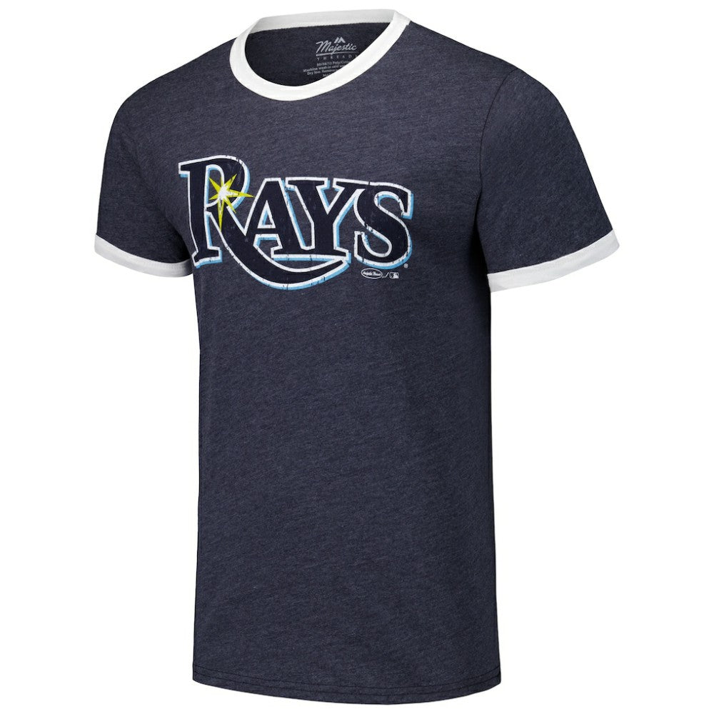 Tampa Bay Rays Majestic Threads Ringer Tri-Blend T-Shirt | MLB Discount