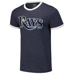 Tampa Bay Rays Majestic Threads Ringer Tri-Blend T-Shirt | MLB Discount
