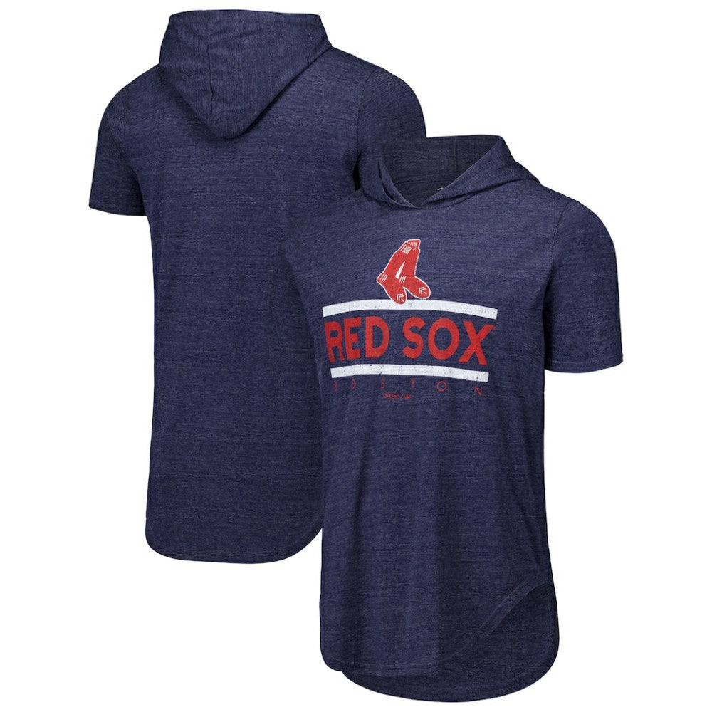 Boston Red Sox Majestic Threads Tri-Blend Hoodie T-Shirt | MLB Shop