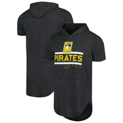 Pittsburgh Pirates Majestic Threads Tri-Blend Hoodie T-Shirt | MLB Shop