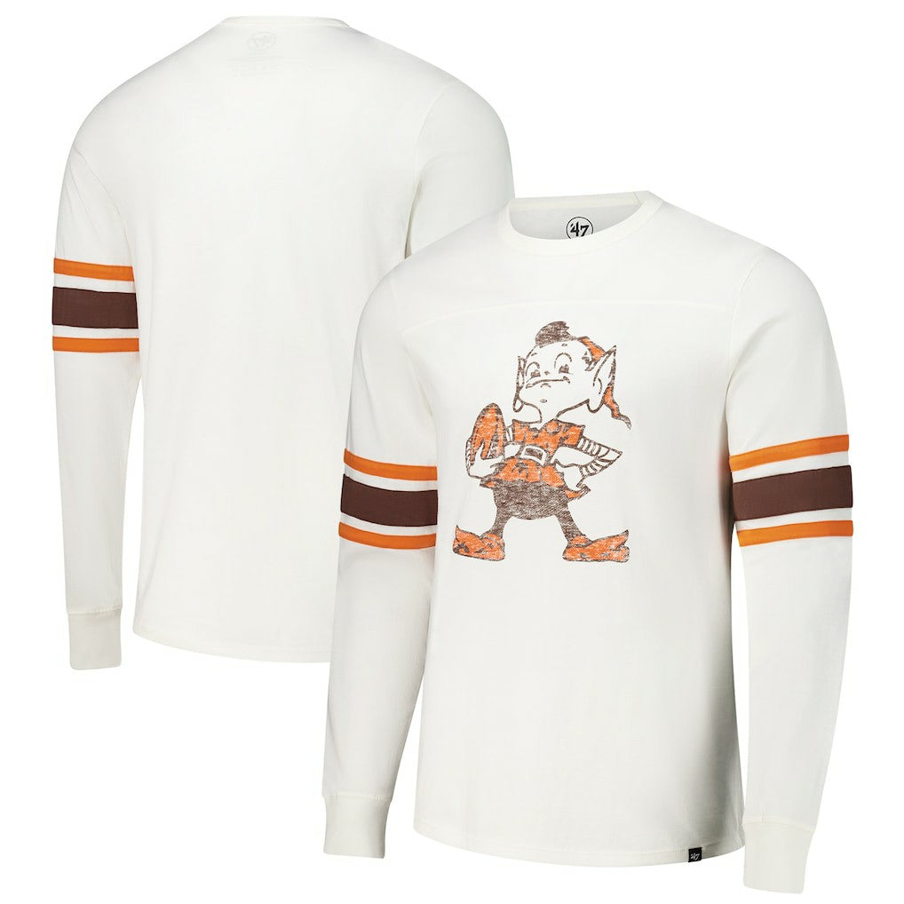 Cleveland Browns 47 brand '47 Gridiron Throwback Premier Brex Long Sleeve T-Shirt