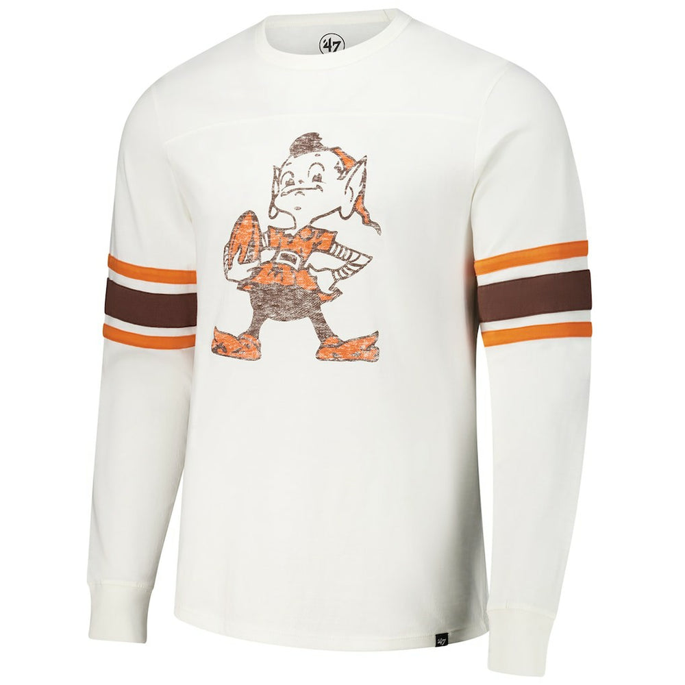 Cleveland Browns 47 brand '47 Gridiron Throwback Premier Brex Long Sleeve T-Shirt