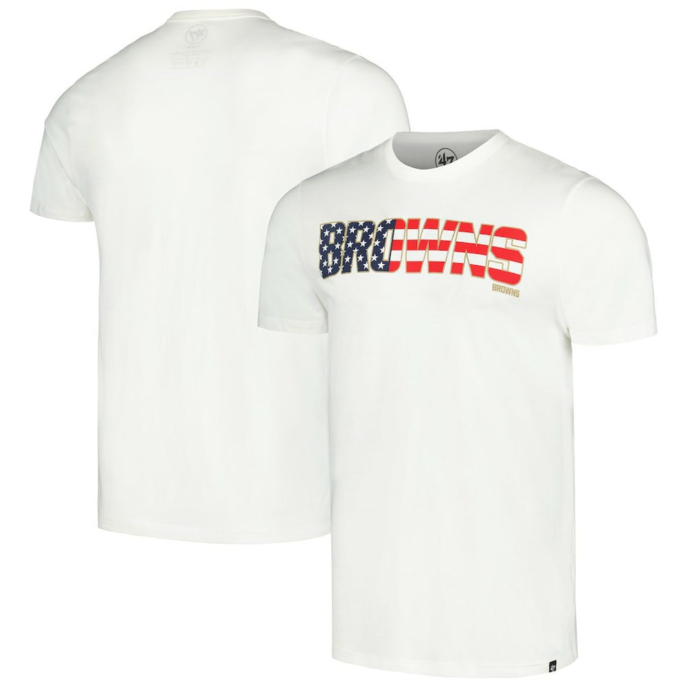 Cleveland Browns 47 brand '47 Flag Script Franklin T-Shirt