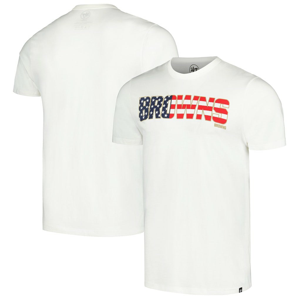Cleveland Browns 47 brand '47 Flag Script Franklin T-Shirt