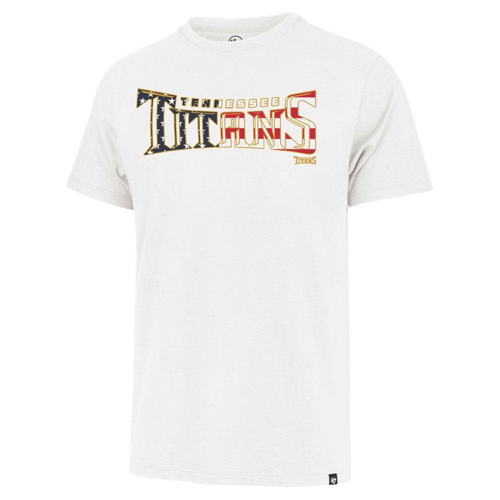 Tennessee Titans 47 brand '47 Flag Script Franklin T-Shirt