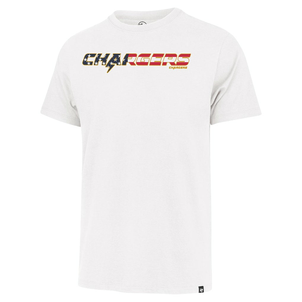 Los Angeles Chargers 47 brand '47 Flag Script Franklin T-Shirt
