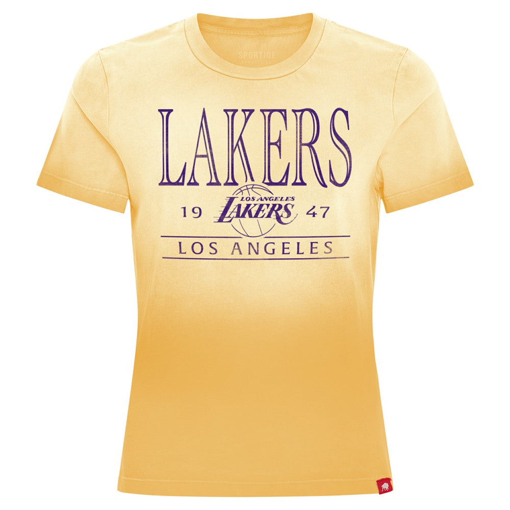 Los Angeles Lakers Sportiqe Women's Arcadia Sun-Dipped T-Shirt For Sale