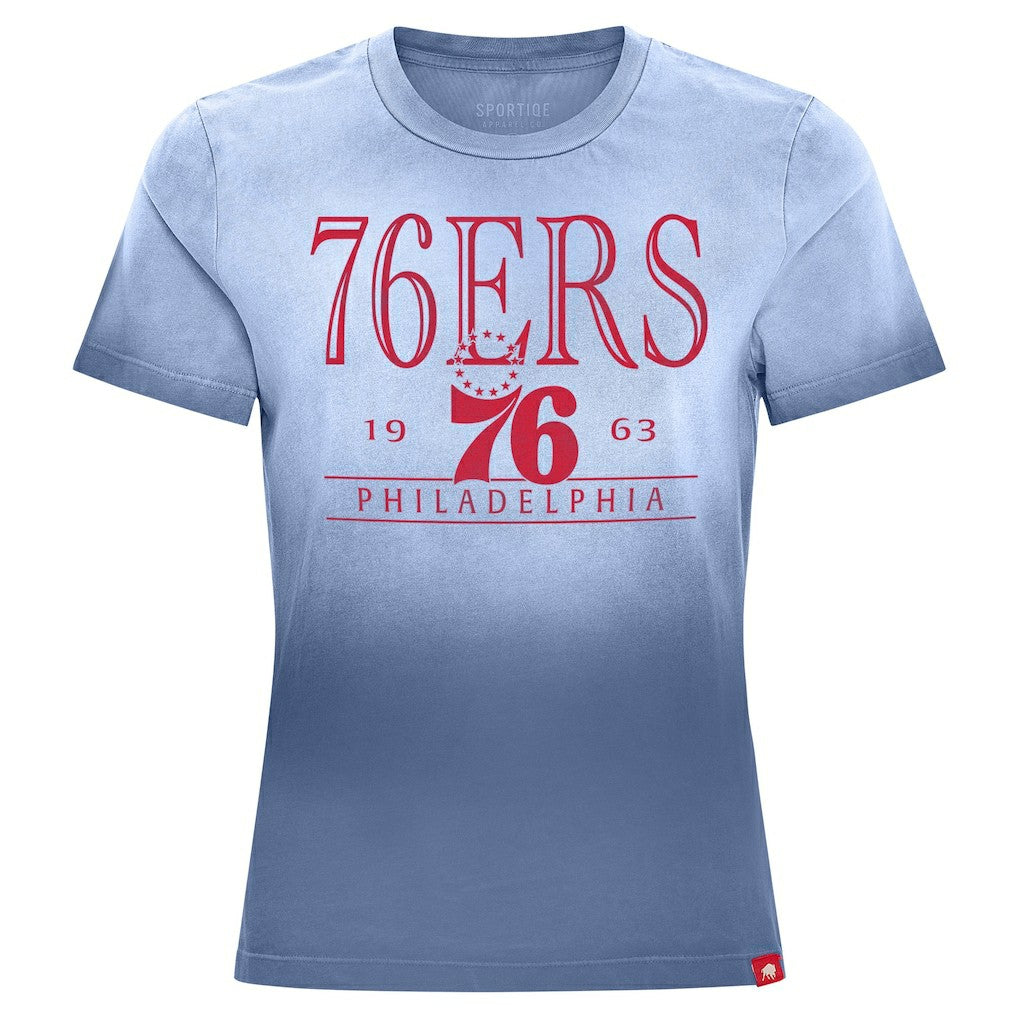 Philadelphia 76ers Sportiqe Women's Arcadia Sun-Dipped T-Shirt New