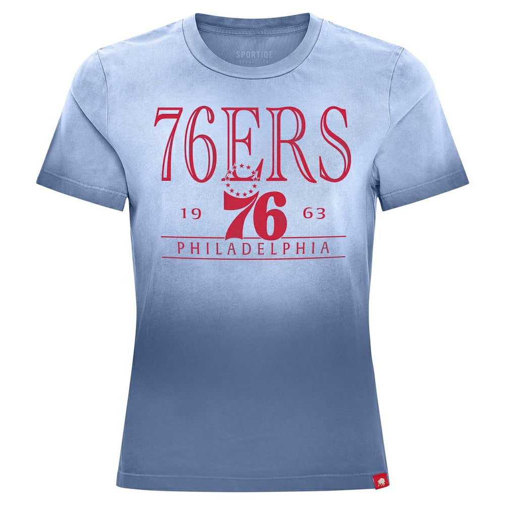 Philadelphia 76ers Sportiqe Women's Arcadia Sun-Dipped T-Shirt New