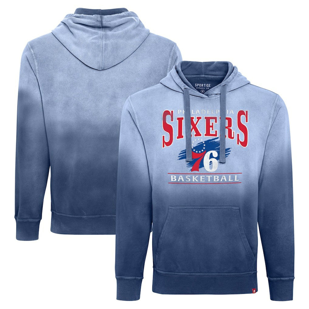 Philadelphia 76ers Sportiqe Unisex Blake Sun-Fade Pullover Hoodie On Sale