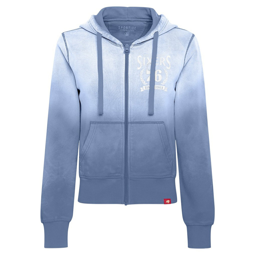 Philadelphia 76ers Sportiqe Women's Carli Sun Fade Full-Zip Hoodie On Sale