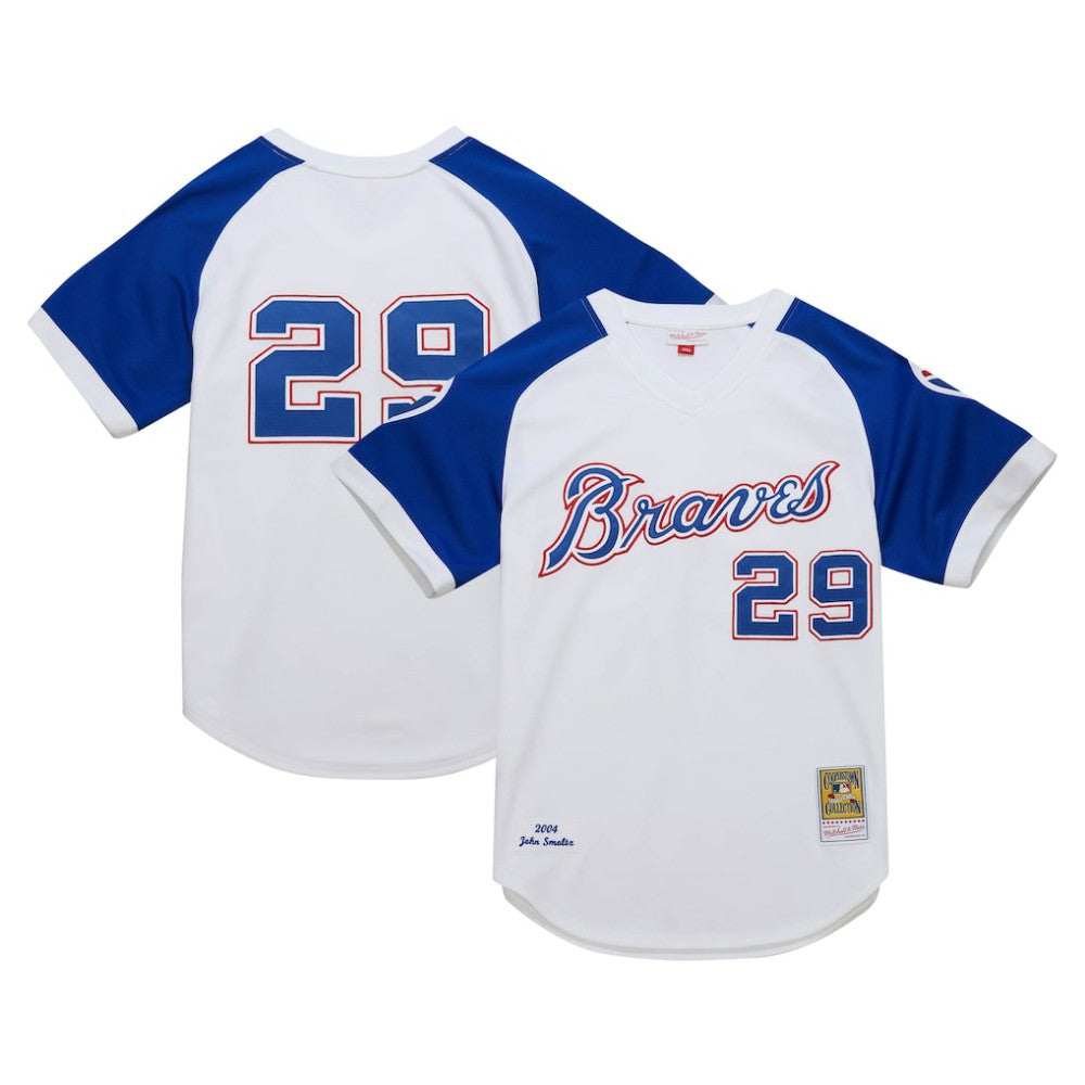 John Smoltz Atlanta Braves Mitchell & Ness 2004 Cooperstown Collection Authentic Throwback Jersey | MLB Outlet
