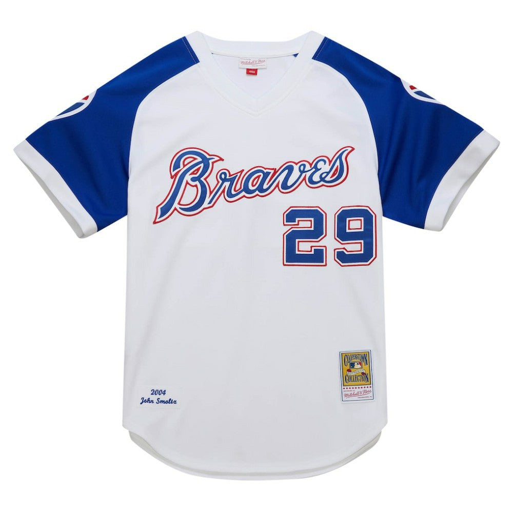 John Smoltz Atlanta Braves Mitchell & Ness 2004 Cooperstown Collection Authentic Throwback Jersey | MLB Outlet