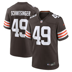 Cleveland Browns Nike Carson Schwesinger  2025 NFL Draft Game Jersey