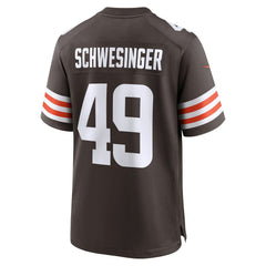 Cleveland Browns Nike Carson Schwesinger  2025 NFL Draft Game Jersey