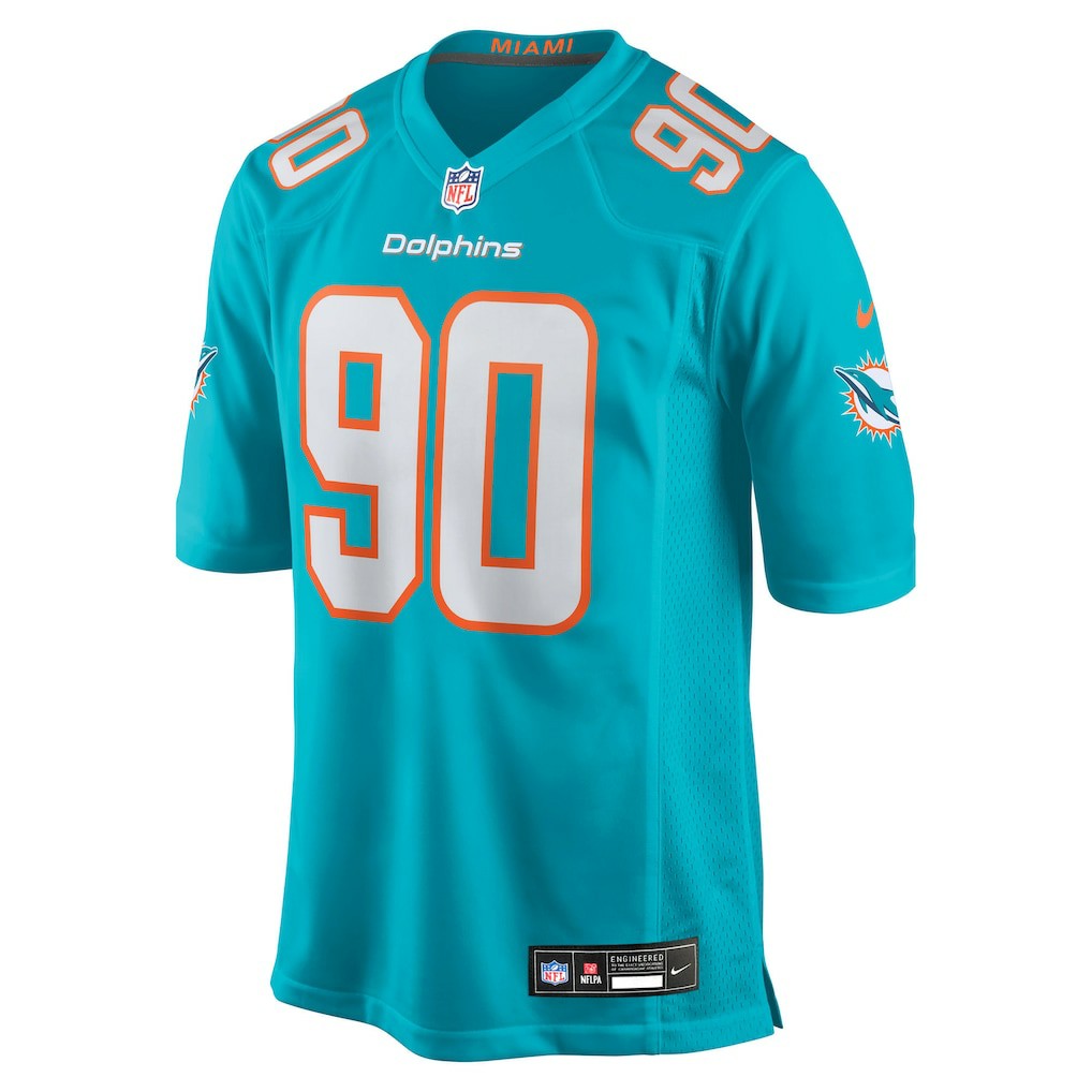 Miami Dolphins Nike Kenneth Grant  2025 NFL Draft First Round Pick Game Jersey
