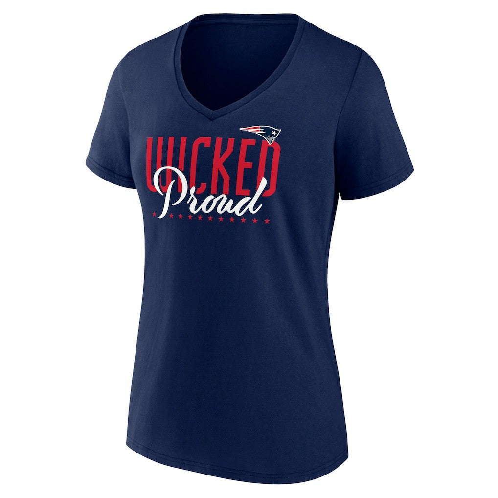 New England Patriots  Women's Defensive Stand V-Neck T-Shirt