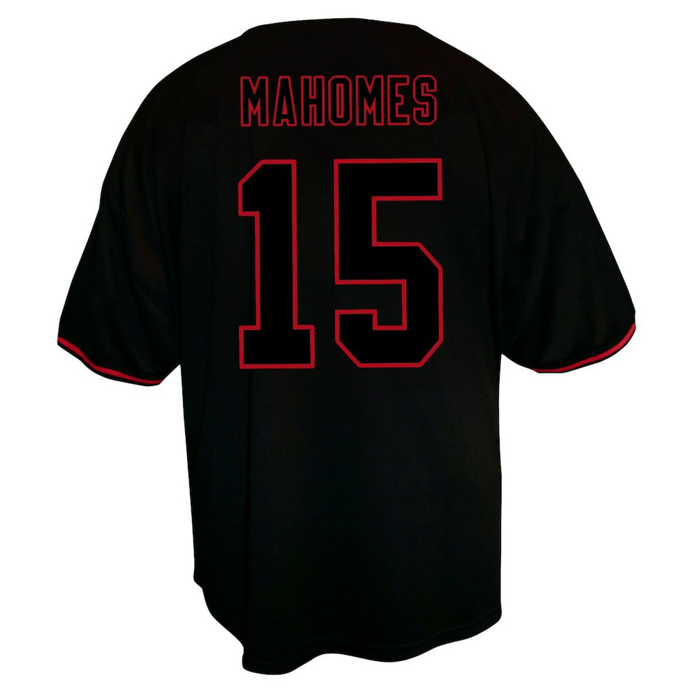Kansas City Chiefs Fanatics Patrick Mahomes  Big & Tall Baseball Button-Up Shirt