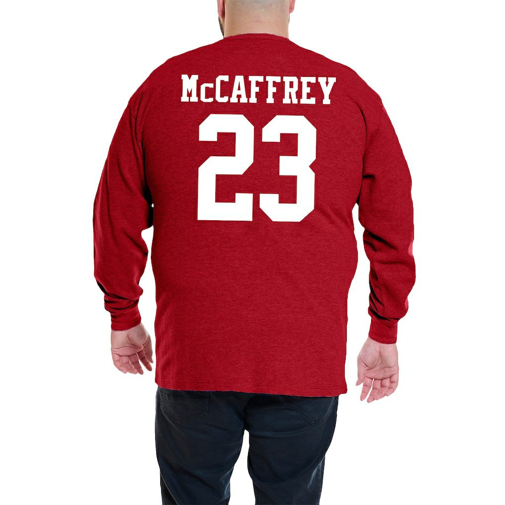 San Francisco 49ers Fanatics Christian McCaffrey  Big & Tall Thermal Waffle Long Sleeve T-Shirt