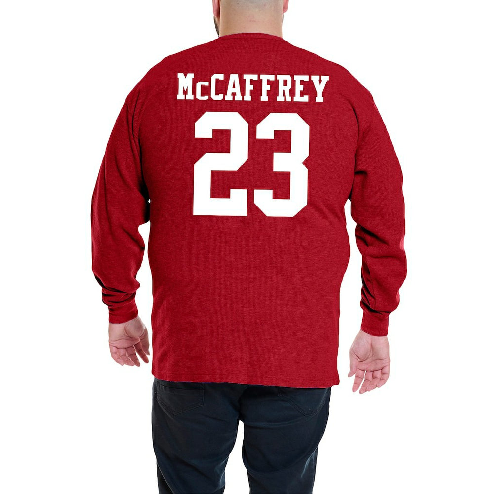 San Francisco 49ers Fanatics Christian McCaffrey  Big & Tall Thermal Waffle Long Sleeve T-Shirt