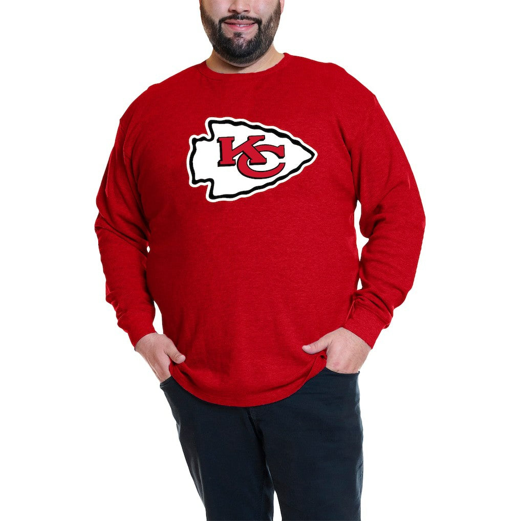 Kansas City Chiefs Fanatics Patrick Mahomes  Big & Tall Thermal Waffle Long Sleeve T-Shirt