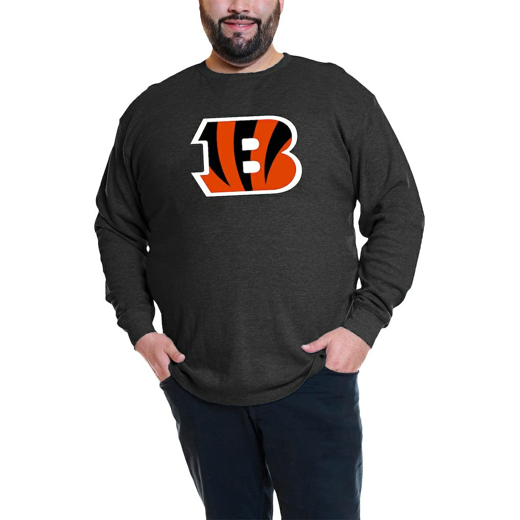 Cincinnati Bengals Fanatics Joe Burrow  Big & Tall Thermal Waffle Long Sleeve T-Shirt