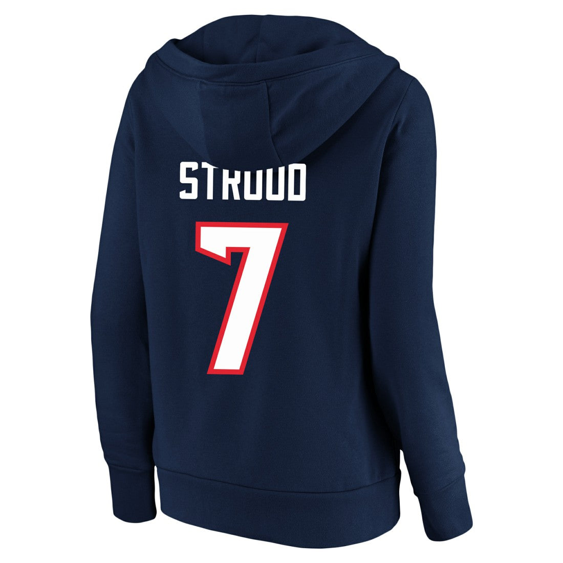 Houston Texans Fanatics C.J. Stroud  Women's Plus Size Player Name & Number V-Neck Pullover Hoodie