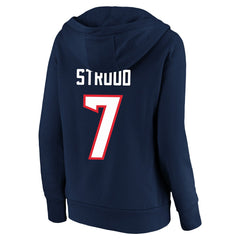 Houston Texans Fanatics C.J. Stroud  Women's Plus Size Player Name & Number V-Neck Pullover Hoodie