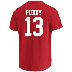 San Francisco 49ers Fanatics Brock Purdy  Big & Tall Player Name & Number T-Shirt