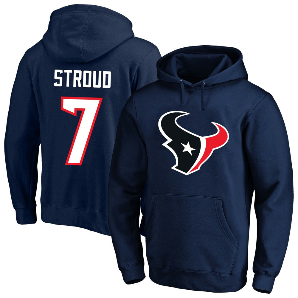 Houston Texans Fanatics C.J. Stroud  Big & Tall Name & Number Fleece Pullover Hoodie
