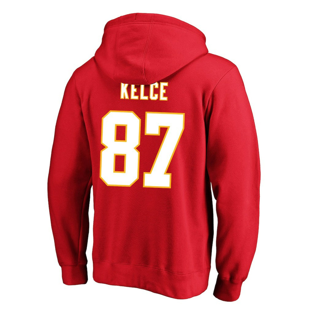 Kansas City Chiefs Fanatics Travis Kelce  Big & Tall Name & Number Fleece Pullover Hoodie