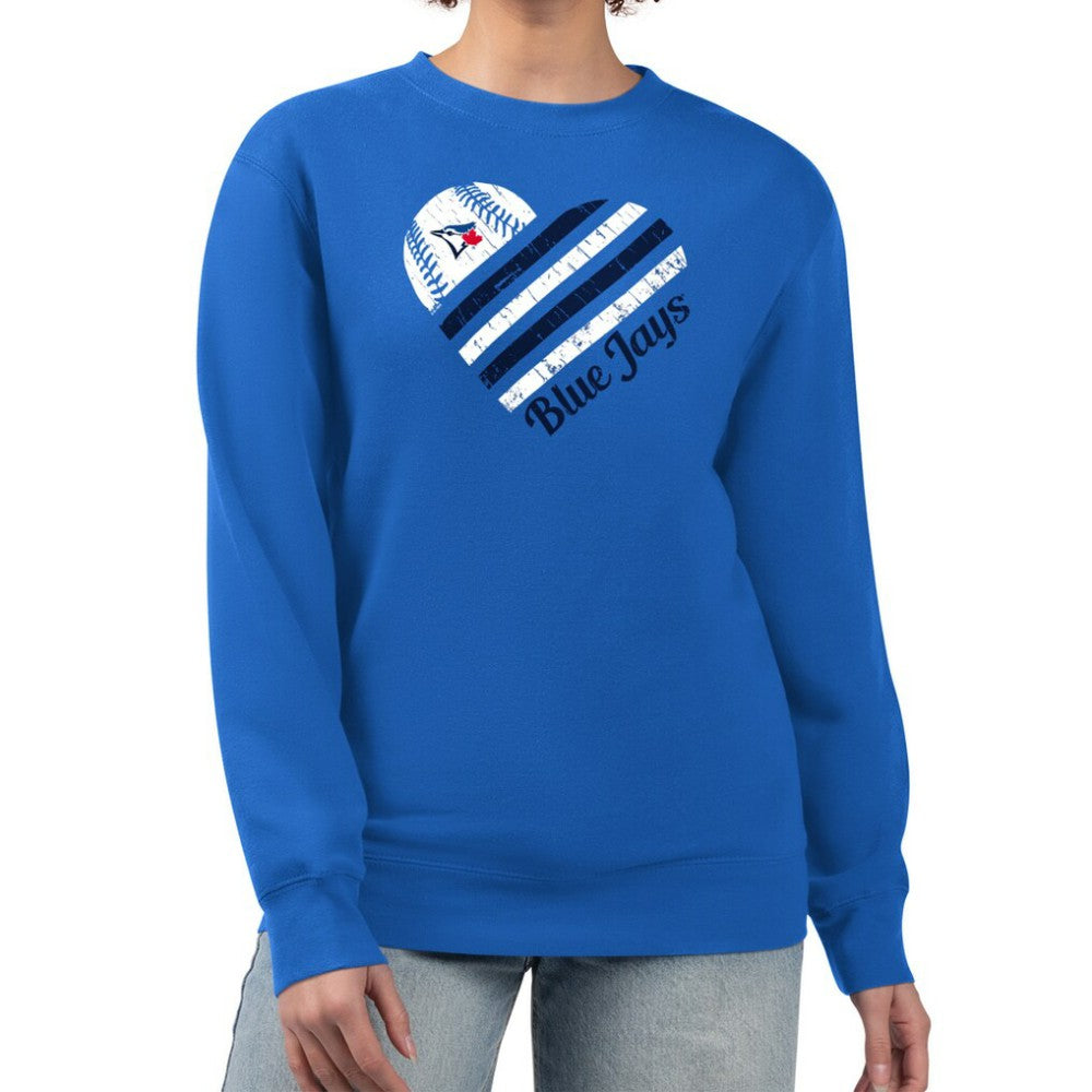 Toronto Blue Jays G-III 4Her by Carl Banks Women's Heart Logo Fleece Pullover Sweatshirt | MLB Online