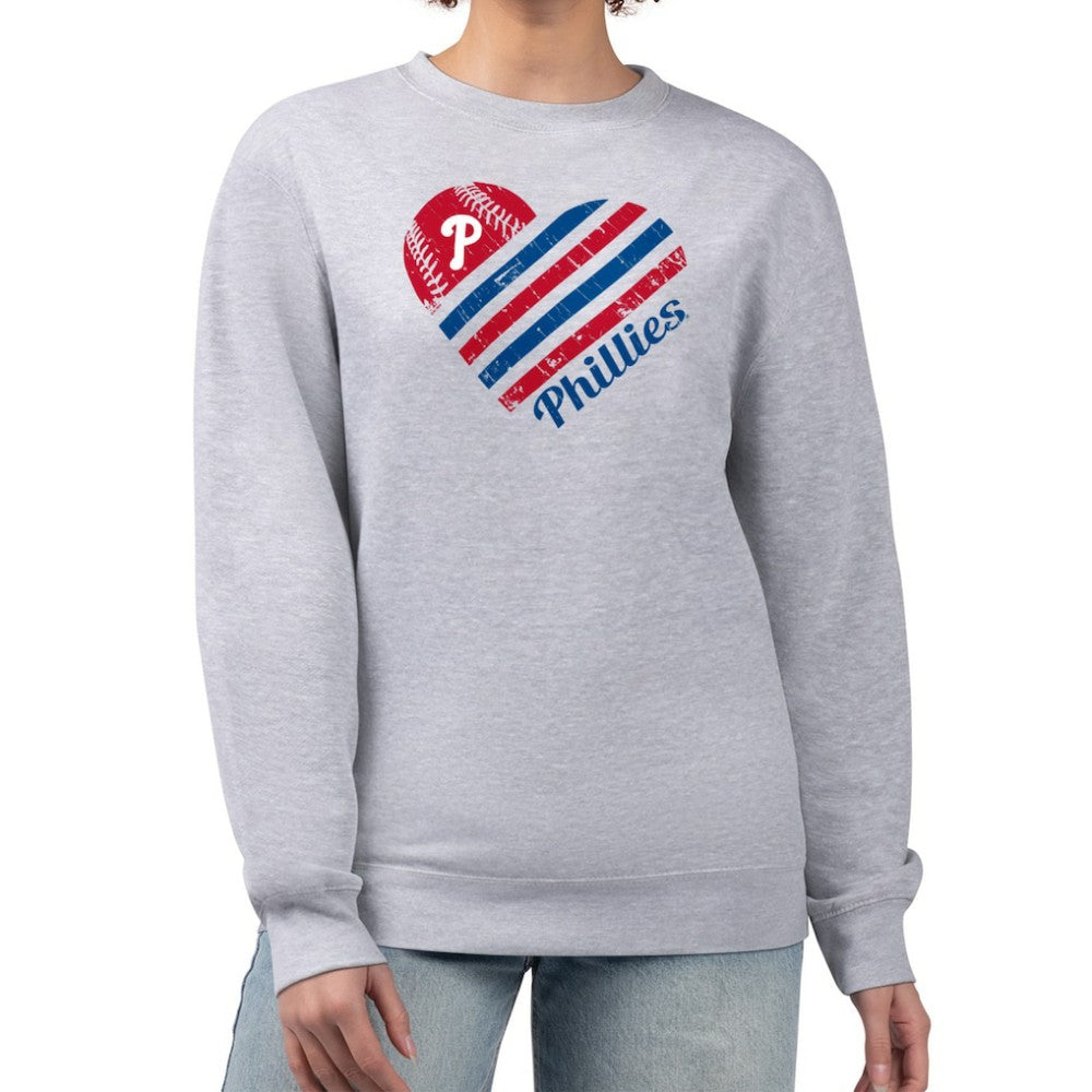 Philadelphia Phillies G-III 4Her by Carl Banks Women's Heart Logo Fleece Pullover Sweatshirt | MLB Near me