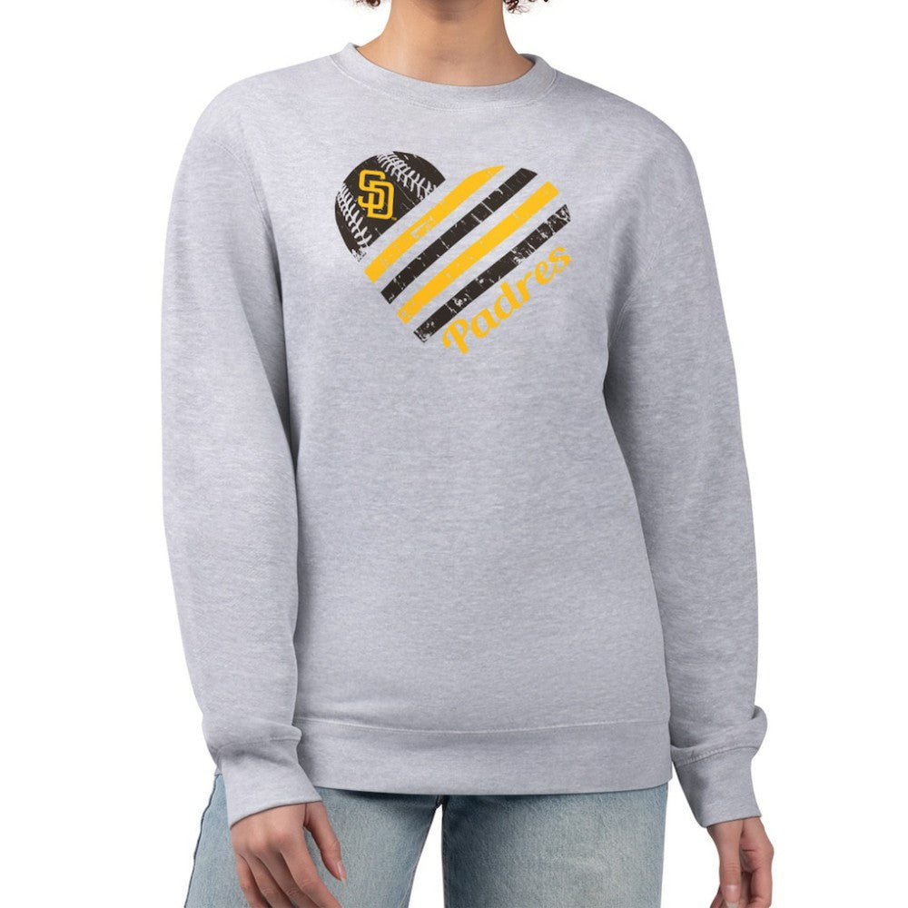 San Diego Padres G-III 4Her by Carl Banks Women's Heart Logo Fleece Pullover Sweatshirt | MLB Near me