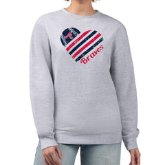 Atlanta Braves G-III 4Her by Carl Banks Women's Heart Logo Fleece Pullover Sweatshirt | MLB Online