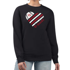 Arizona Diamondbacks G-III 4Her by Carl Banks Women's Heart Logo Fleece Pullover Sweatshirt | MLB Online