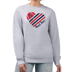 Boston Red Sox G-III 4Her by Carl Banks Women's Heart Logo Fleece Pullover Sweatshirt | MLB For sale
