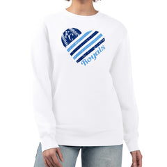 Kansas City Royals G-III 4Her by Carl Banks Women's Heart Logo Fleece Pullover Sweatshirt | MLB US
