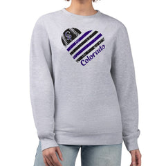 Colorado Rockies G-III 4Her by Carl Banks Women's Heart Logo Fleece Pullover Sweatshirt | MLB For sale