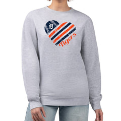 Detroit Tigers G-III 4Her by Carl Banks Women's Heart Logo Fleece Pullover Sweatshirt | MLB Online