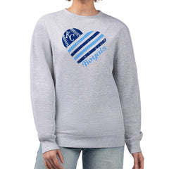 Kansas City Royals G-III 4Her by Carl Banks Women's Heart Logo Fleece Pullover Sweatshirt | MLB Outlet
