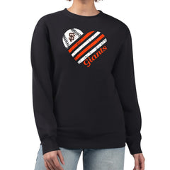 San Francisco Giants G-III 4Her by Carl Banks Women's Heart Logo Fleece Pullover Sweatshirt | MLB US