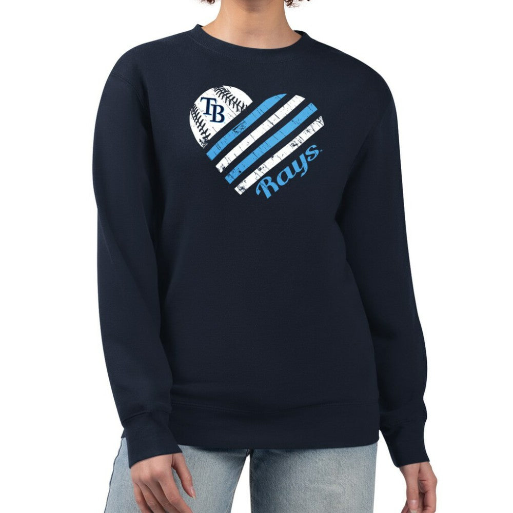 Tampa Bay Rays G-III 4Her by Carl Banks Women's Heart Logo Fleece Pullover Sweatshirt | MLB Near me